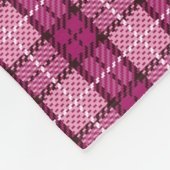 Pixel Plaid_Magenta-Black Fleecedecke (Ecke)