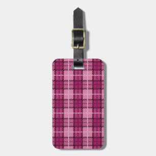 Pixel Plaid_Magenta-Black Gepäckanhänger