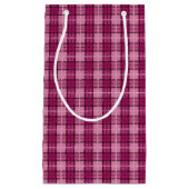 Pixel Plaid_Magenta-Black Kleine Geschenktüte (Vorderseite)