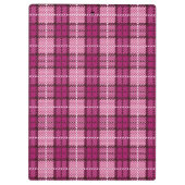 Pixel Plaid_Magenta-Black Klemmbrett (Rückseite)