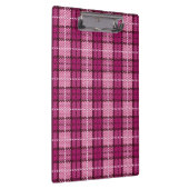 Pixel Plaid_Magenta-Black Klemmbrett (Rechts)
