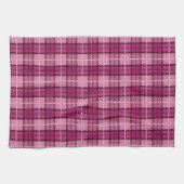 Pixel Plaid_Magenta-Black Küchentuch (Horizontal)
