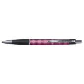 Pixel Plaid_Magenta-Black Kugelschreiber (Rückseite)