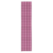 Pixel Plaid_Magenta-Black Kurzer Tischläufer (Vorderseite)