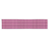 Pixel Plaid_Magenta-Black Kurzer Tischläufer (Horizontal)