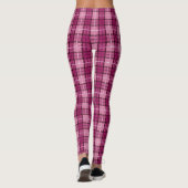 Pixel Plaid_Magenta-Black Leggings (Rückseite)