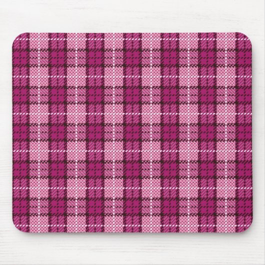 Pixel Plaid_Magenta-Black Mousepad (Vorne)
