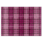 Pixel Plaid_Magenta-Black Schneidebrett (Vorderseite)