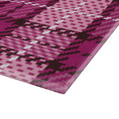 Pixel Plaid_Magenta-Black Schneidebrett (Ecke)
