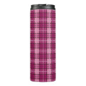 Pixel Plaid_Magenta-Black Thermosbecher (Rückseite)