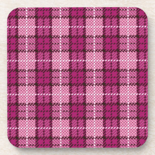 Pixel Plaid_Magenta-Black Untersetzer