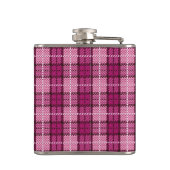 Pixel Plaid_Magenta-Schwarz Flachmann (Rückseite)
