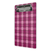 Pixel Plaid_Magenta-Schwarz Mini Klemmbrett (Gewinkelt2)
