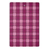 Pixel Plaid_Magenta-Schwarz Mini Klemmbrett (Rückseite)