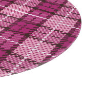 Pixel Plaid_Magenta-Schwarz Schneidebrett (Ecke)