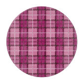Pixel Plaid_Magenta-Schwarz Schneidebrett (Vorderseite)