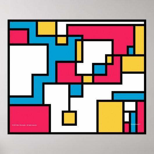 Pixel-Plastik-Poster Poster (Vorne)