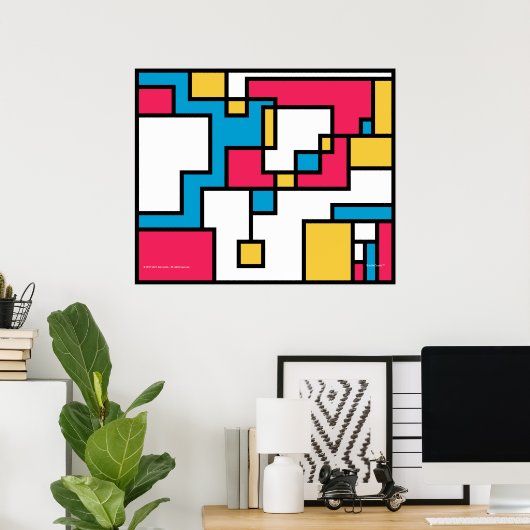 Pixel-Plastik-Poster Poster (Heimbüro)