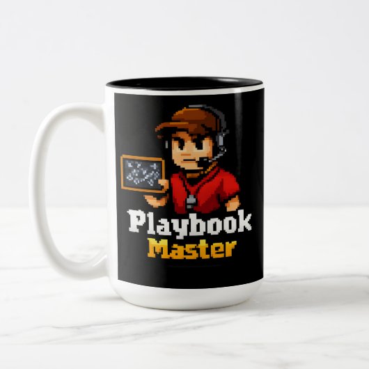 Pixel Playbook Master Zweifarbige Tasse (Links)