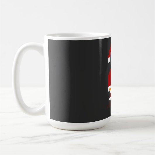 Pixel Pose Weihnachtsmann Kaffeetasse (Links)