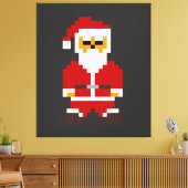 Pixel Pose Weihnachtsmann Leinwanddruck (Insitu (Wohnzimmer))