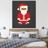 Pixel Pose Weihnachtsmann Leinwanddruck (Insitu (Schlafzimmer))