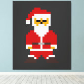 Pixel Pose Weihnachtsmann Leinwanddruck (Insitu (Holzboden))