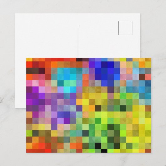 Pixel Postkarte (Vorne/Hinten)