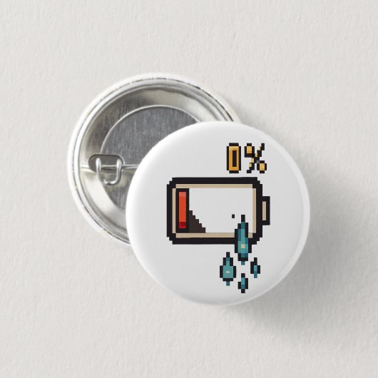 Pixel-Power-Ausfall: 0 % Energievorräte Button (Vorne & Hinten)