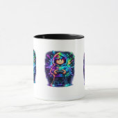 Pixel Power – Leveling Up IRL Poster Tasse (Zentrum)