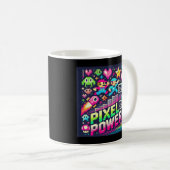 Pixel-Power-Retro-Gaming - 8-Bit-Zeichen Kaffeetasse (VorderseiteRechts)