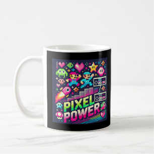 Pixel-Power-Retro-Gaming - 8-Bit-Zeichen Kaffeetasse