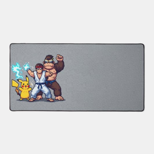 Pixel Power Trio Desk Mat - Gaming Legends Schreibtischunterlage (Vorderseite)