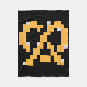 Pixel Pretzel 80er Videospiel Einfache Halloween-G Fleecedecke