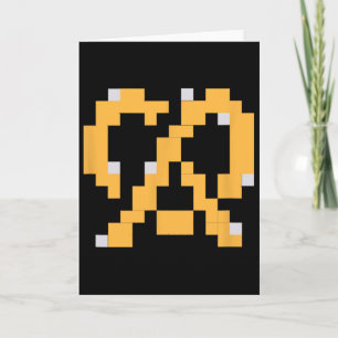 Pixel Pretzel 80er Videospiel Einfache Halloween-G Karte