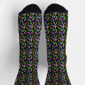 Pixel-Prüfmuster Abstrakt Geeky farbig Socken (Oben)