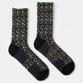 Pixel-Prüfmuster Abstrakt Geeky farbig Socken (Rechts)