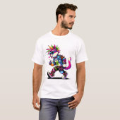 Pixel-Punk-Katze - 8-Bit-Herz- und Retro-Stil T-Shirt (Vorne ganz)