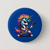 Pixel Punk Rock Unicorn Button (Vorderseite)
