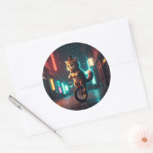 Pixel Purr-fect Runder Aufkleber (Umschlag)