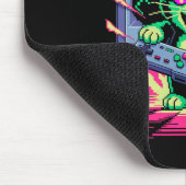 Pixel Rage Cat Retro Gamer Glitch In 8-bit Style  Mousepad (Ecke)