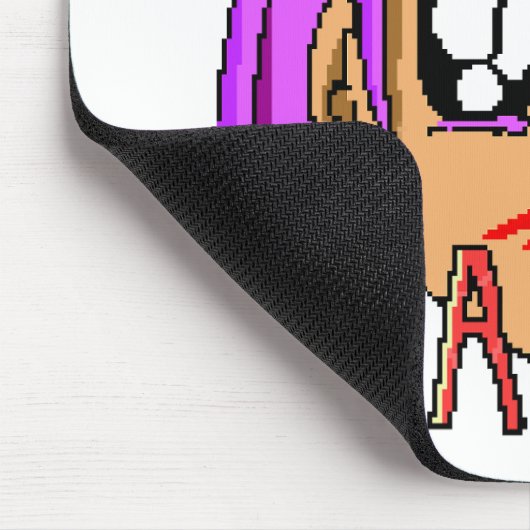 Pixel Rebel Zoe - 8-Bit Character Art Mousepad (Ecke)