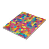 Pixel-Regenbogen-Quadrat-Muster Fliese (Seite)