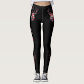 Pixel Reindeer Ugly Sweater Christmas Leggings (Vorderseite)