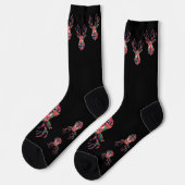 Pixel Reindeer Ugly Sweater Christmas Socks Socken (Linkes Detail)