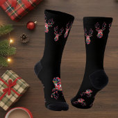 Pixel Reindeer Ugly Sweater Christmas Socks Socken