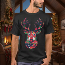 Pixel-Rentier-hässliches-Weihnachts-Shirt