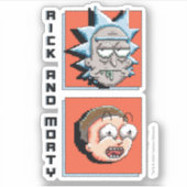 Pixel, Rick und Morty Panel Grafik Aufkleber (Vorderseite)