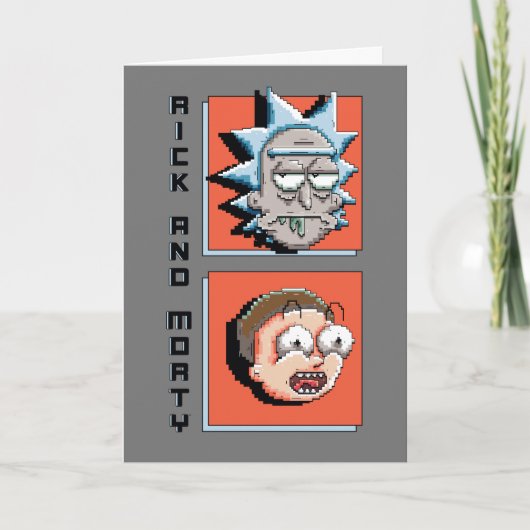 Pixel, Rick und Morty Panel Grafik Karte (Vorderseite)