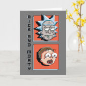 Pixel, Rick und Morty Panel Grafik Karte (Gelbe Blume)